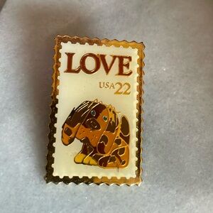 Love stamp pin. Vintage